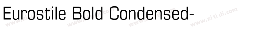 Eurostile Bold Condensed字体转换